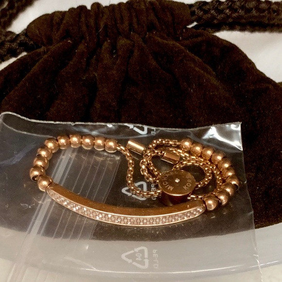 MICHAEL KORS CRYSTAL PLAQUE W/SLIDER BRACELET NWOT - Picture 2 of 8